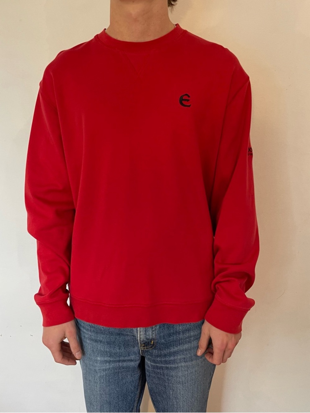 Ashworth Red Crewneck Sweatshirt with Small Emblem
